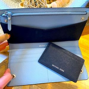 Michael Kors Navy/Sky Blue Wallet with cardholder
